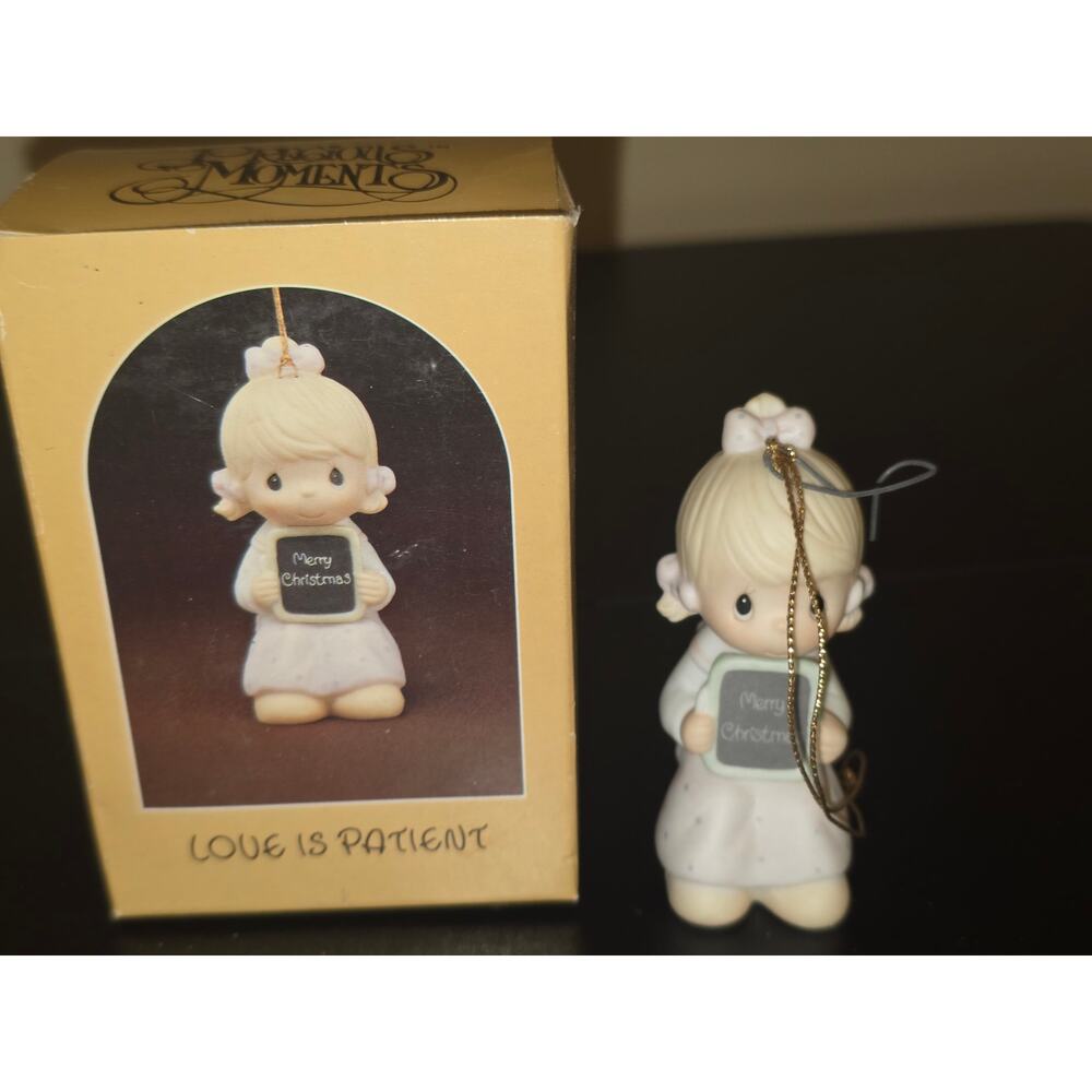 Precious Moments‎ Love Is Patient Mini Ornament 1983 Enesco E0536 Original Box